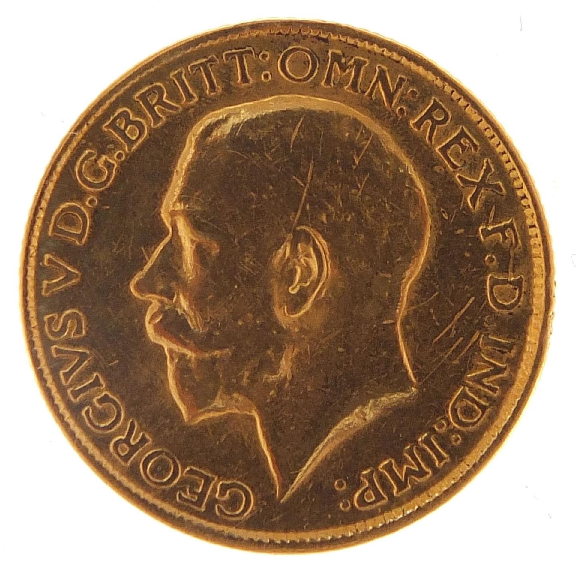 George V 1913 gold sovereign - this lot is sold without buyer's premium - Image 2 of 3