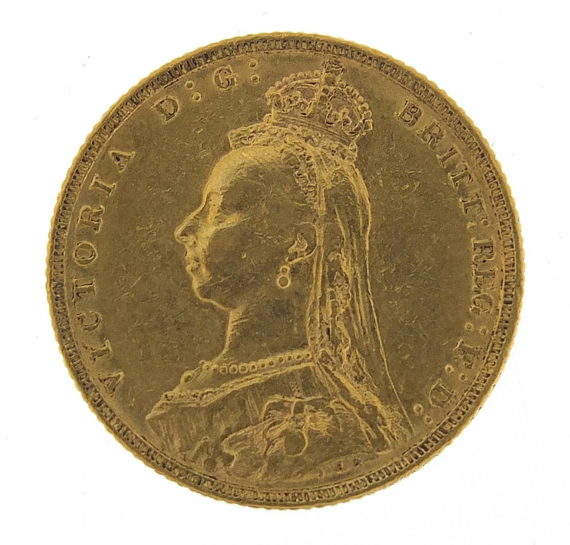 Victoria Jubilee Head 1892 gold sovereign, Melbourne mint - this lot is sold without buyer's - Image 2 of 3