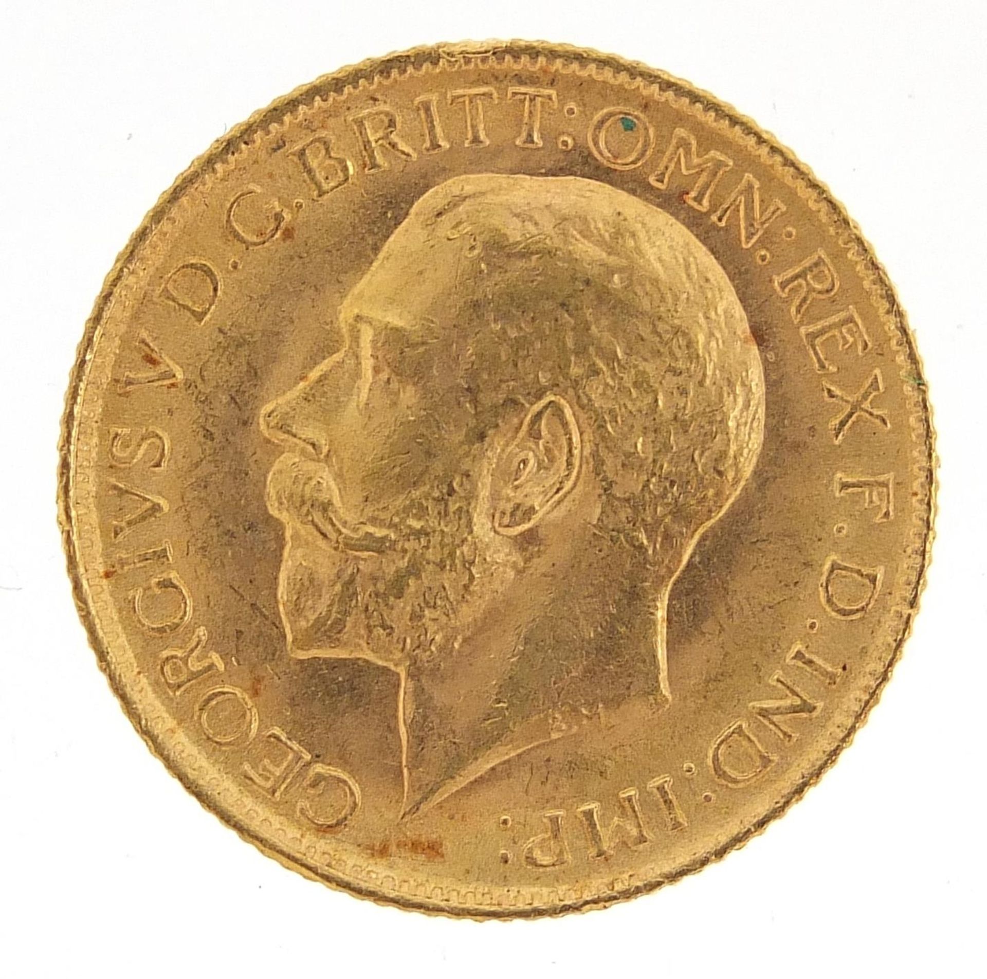 George V 1911 gold sovereign - this lot is sold without buyer's premium - Image 2 of 3