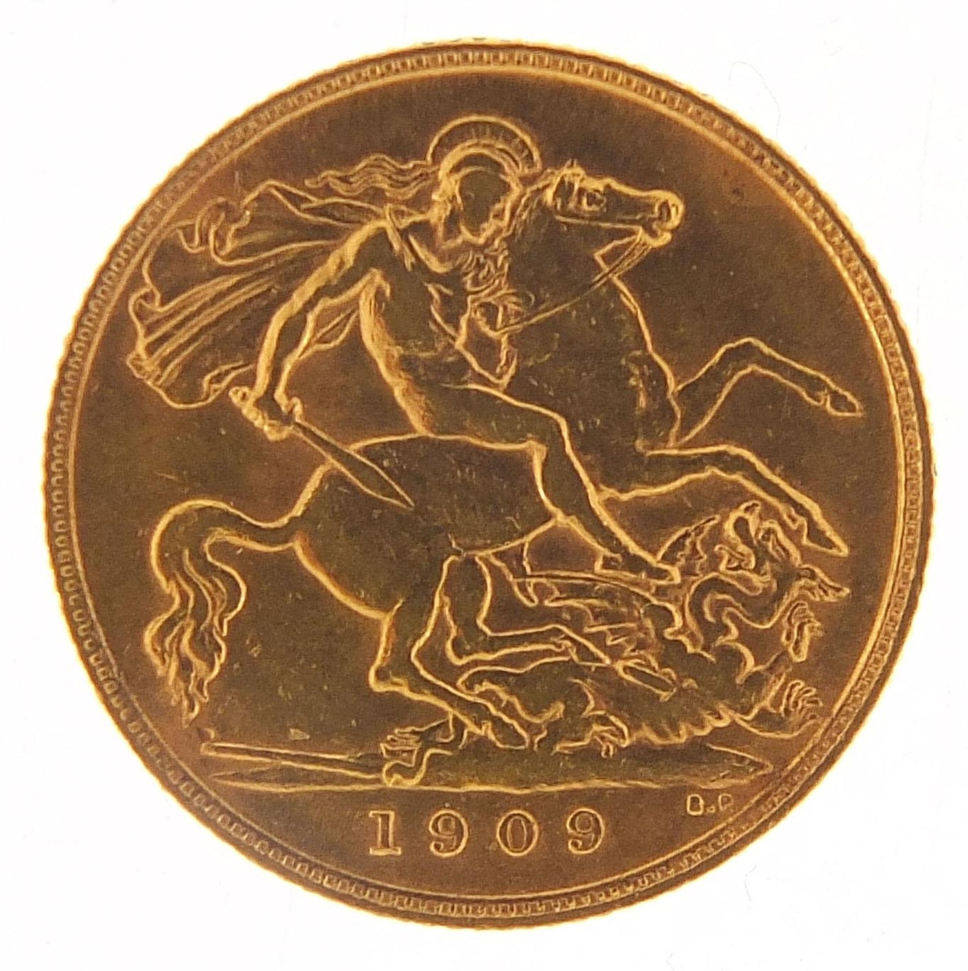 Edward VII 1909 gold half sovereign - this lot is sold without buyer's premium