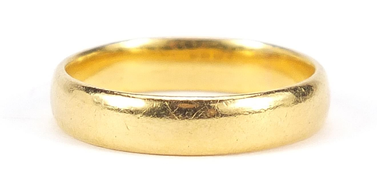 Victorian 22ct gold wedding band, London 1893, size N, 4.3g - this lot is sold without buyer's - Image 3 of 6