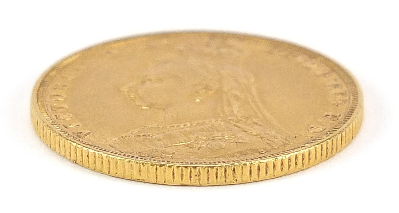 Queen Victoria Jubilee Head 1887 gold sovereign, Melbourne mint - this lot is sold without buyer's - Image 3 of 3