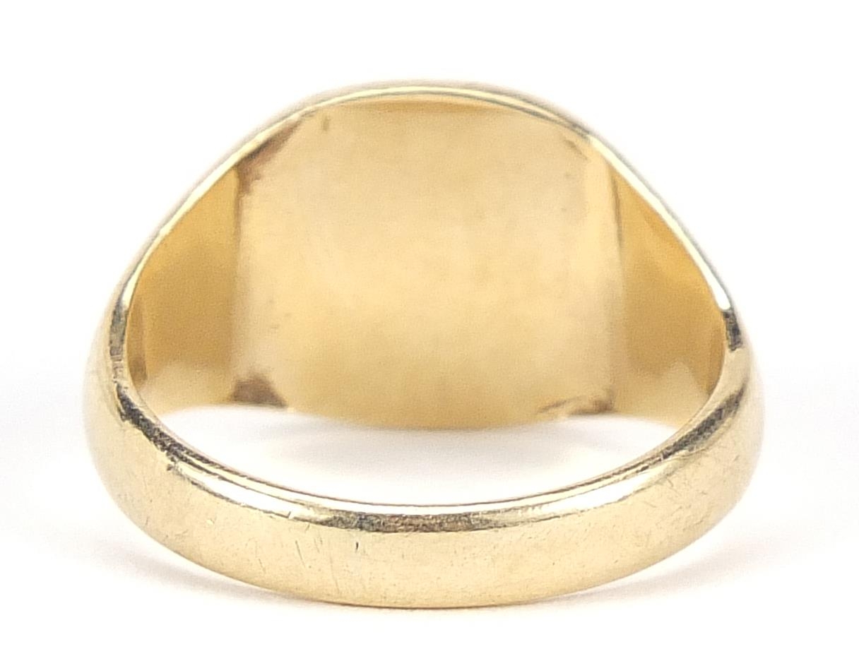 9ct gold signet ring, size R, 6.1g - this lot is sold without buyer's premium - Image 3 of 6