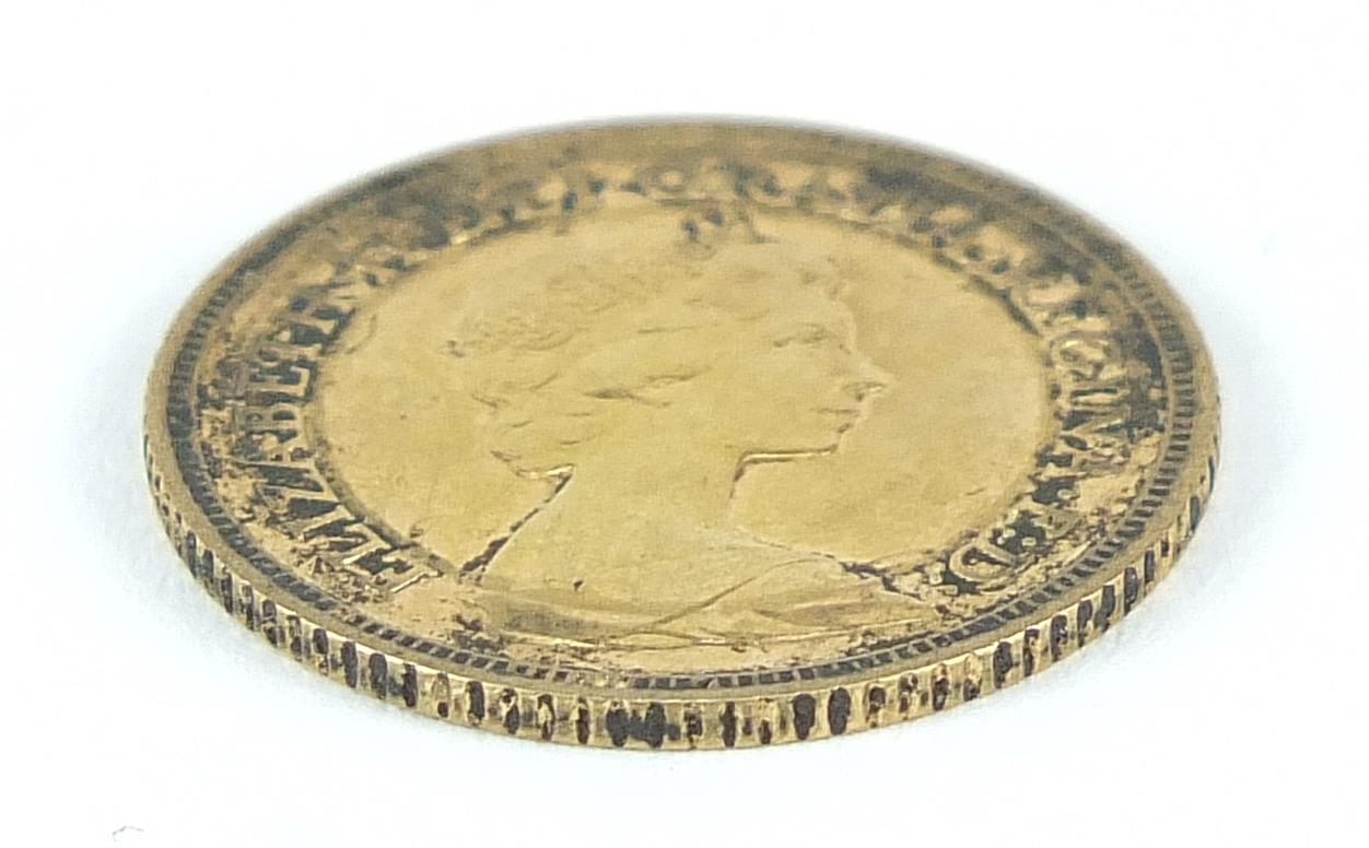 Elizabeth II 1982 gold half sovereign - this lot is sold without buyer's premium - Image 3 of 3