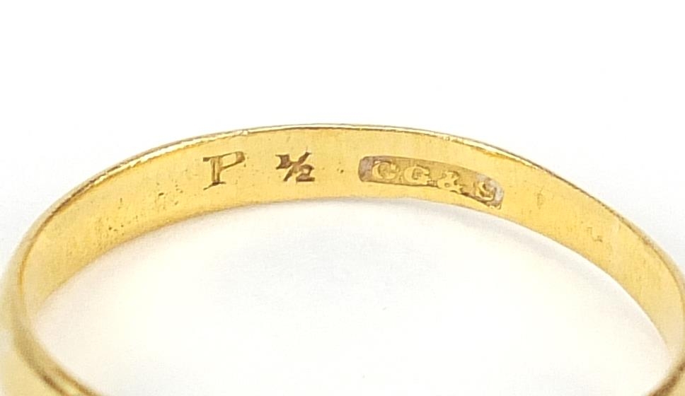 22ct gold wedding band, size N, 1.9g - this lot is sold without buyer's premium - Image 6 of 6