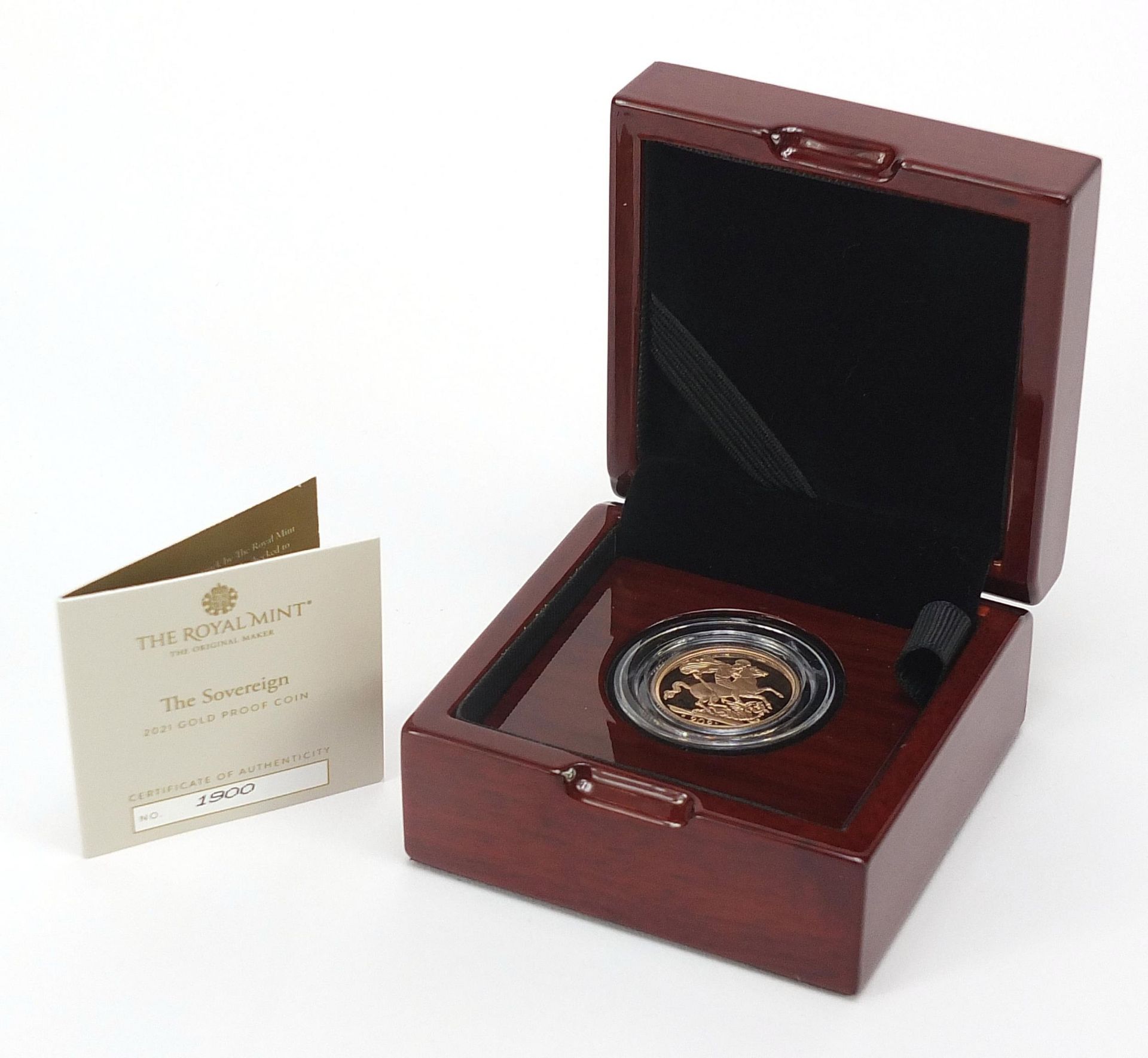 Elizabeth II 2021 gold proof sovereign with box and certificate numbered 1900 - this lot is sold - Image 3 of 6