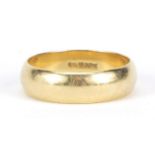 18ct gold wedding band by B Bros, size R, 6.8g - this lot is sold without buyer's premium