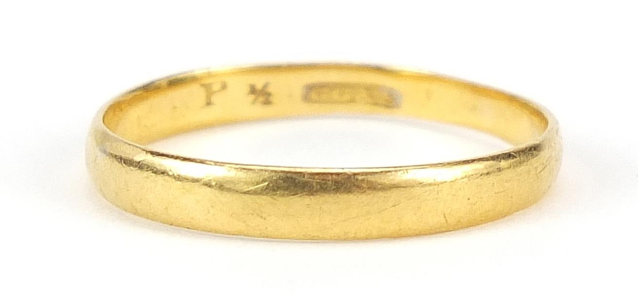 22ct gold wedding band, size N, 1.9g - this lot is sold without buyer's premium - Image 2 of 6