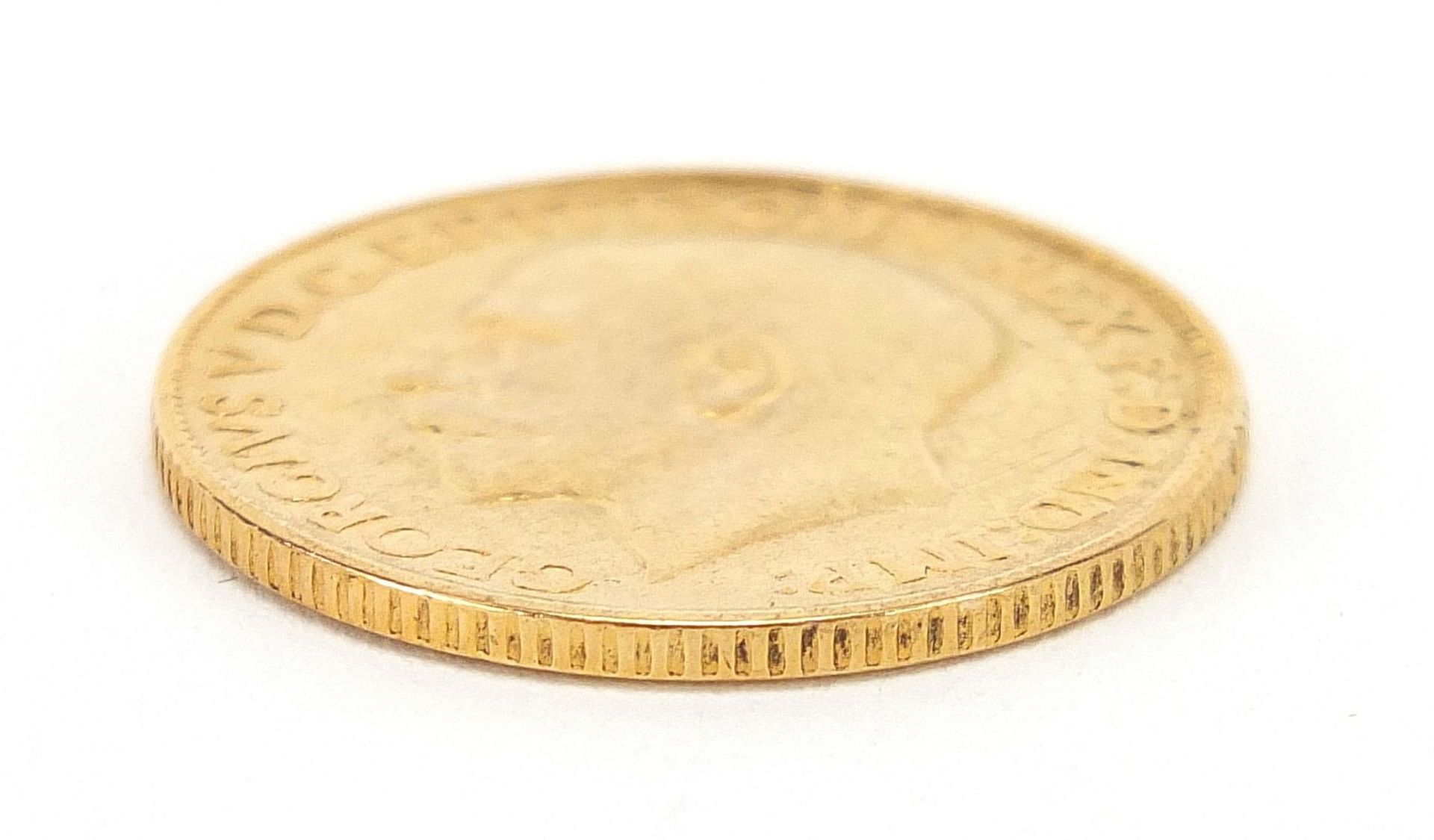 George V 1913 gold sovereign - this lot is sold without buyer's premium - Image 3 of 3