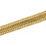 Heavy 18ct gold multi link bracelet, 18cm in length, 53.7g - this lot is sold without buyer's