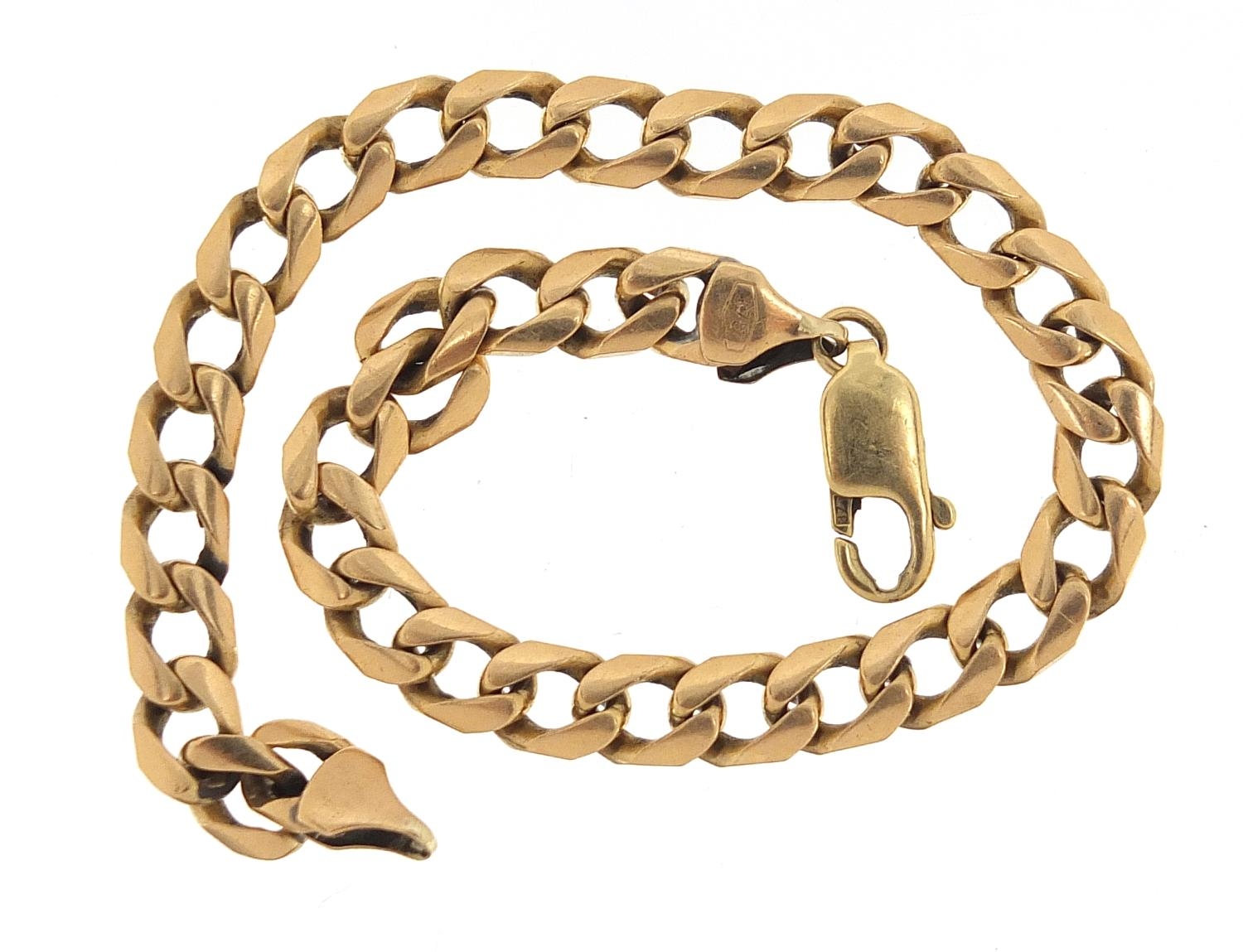 9ct gold curb link bracelet, 24cm in length, 21.5g - this lot is sold without buyer's premium - Image 2 of 3