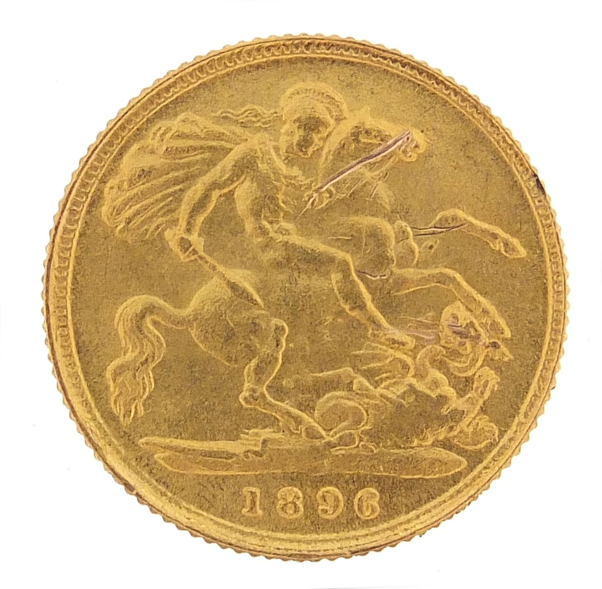 Queen Victoria 1896 gold half sovereign, - this lot is sold without buyer's premium