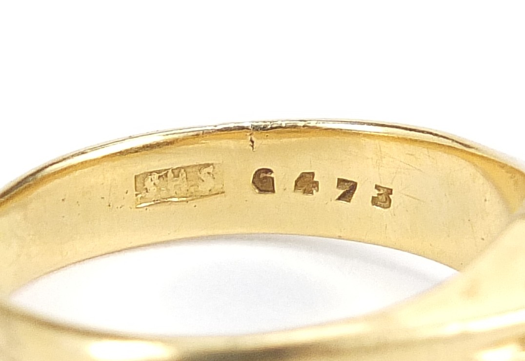 18ct gold diamond solitaire ring, London 1966, size U, 7.8g - this lot is sold without buyer's - Image 6 of 6