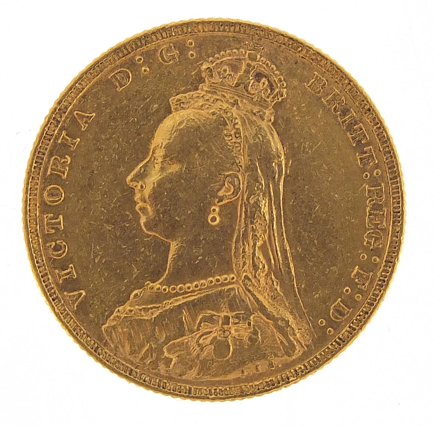 Queen Victoria Jubilee Head 1887 gold sovereign, Melbourne mint - this lot is sold without buyer's - Image 2 of 3