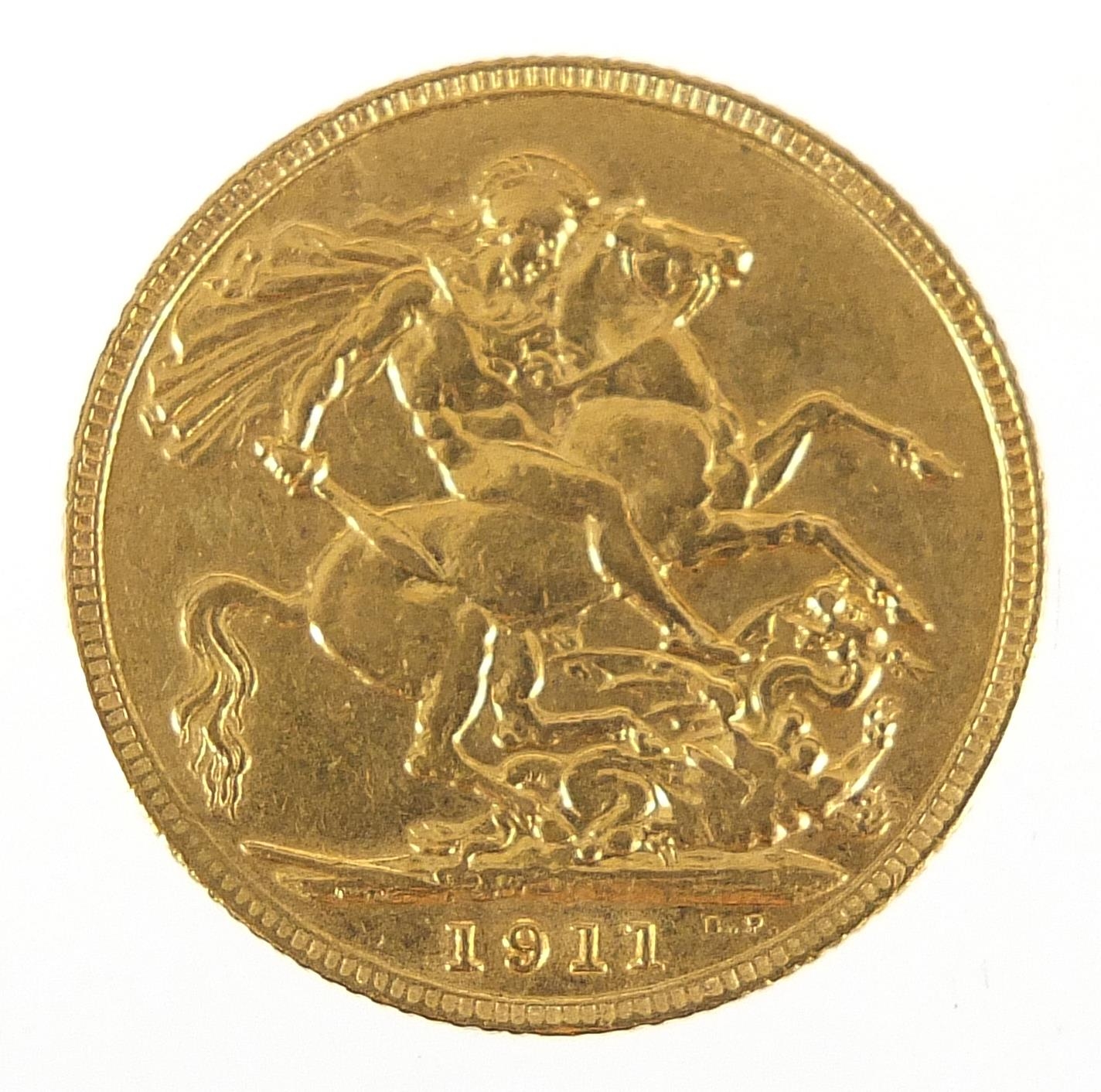 George V 1911 gold sovereign - this lot is sold without buyer's premium