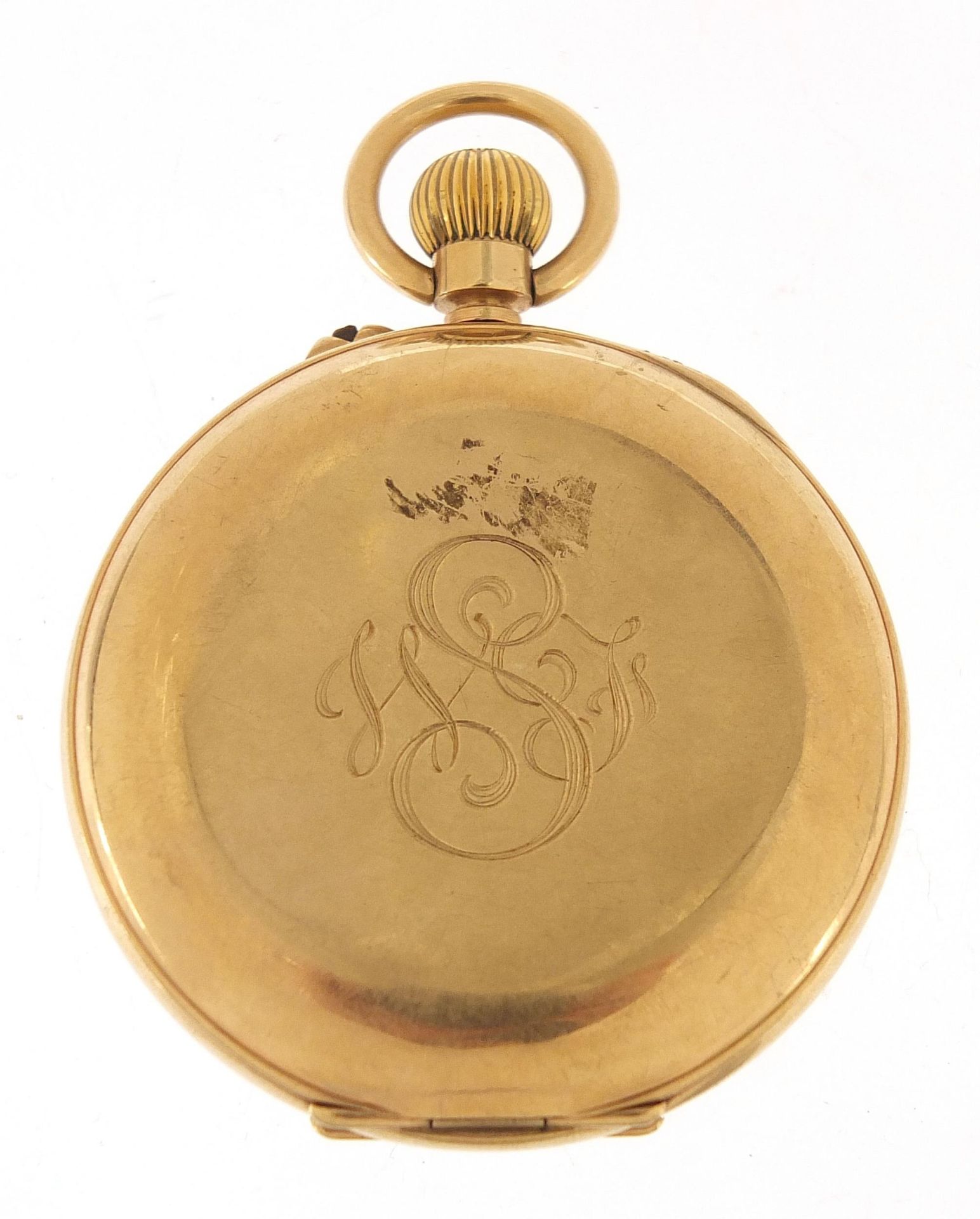 J W Benson, gentlemen's 9ct gold half hunter pocket watch, the movement numbered 8671, the case - Image 7 of 7