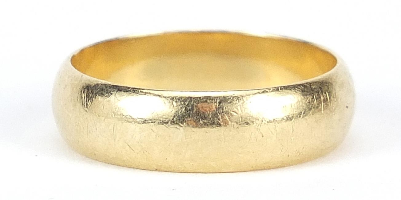 18ct gold wedding band by B Bros, size R, 6.8g - this lot is sold without buyer's premium - Image 2 of 5