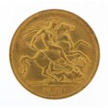 George V 1912 gold half sovereign - this lot is sold without buyer's premium
