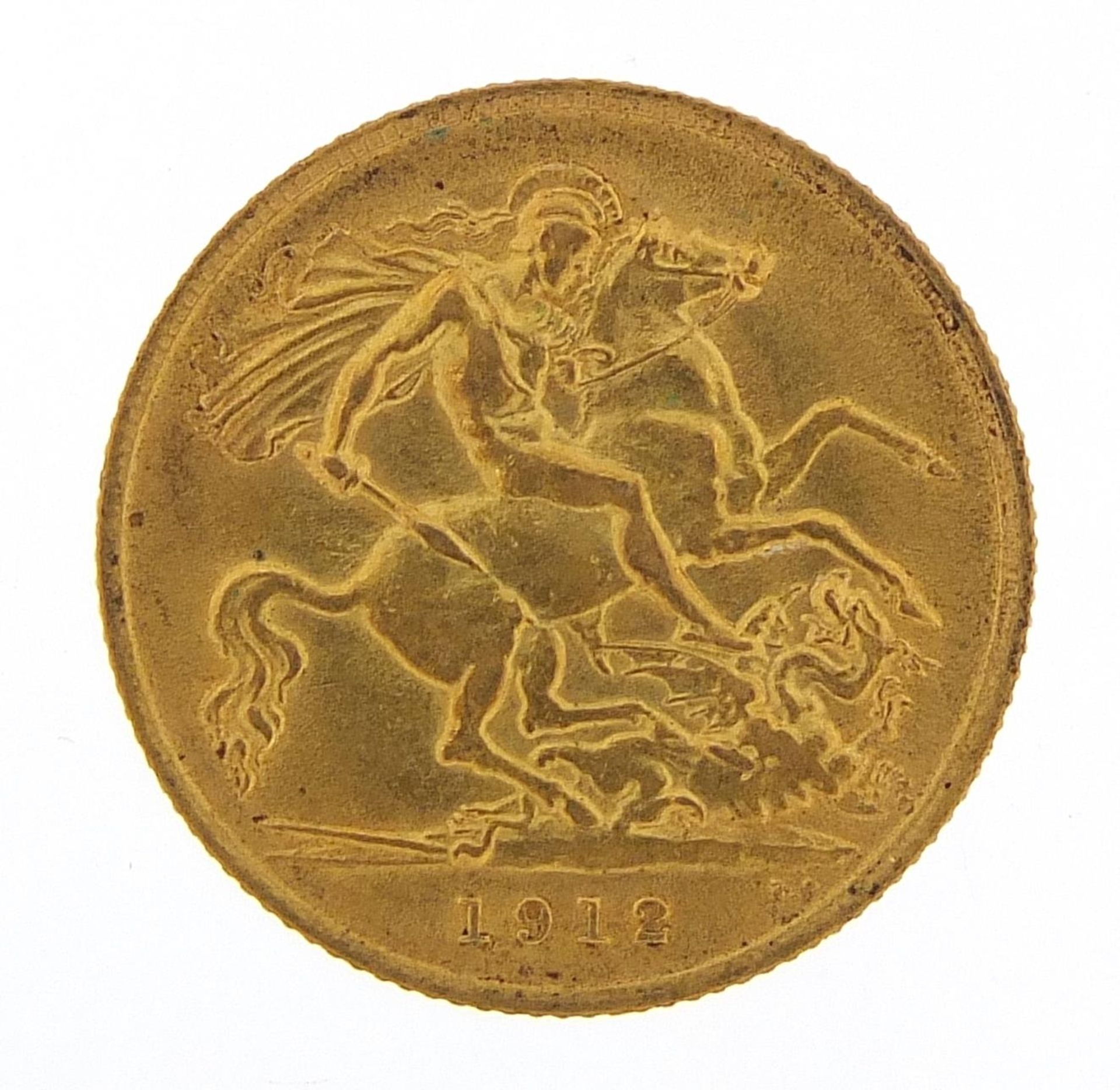 George V 1912 gold half sovereign - this lot is sold without buyer's premium