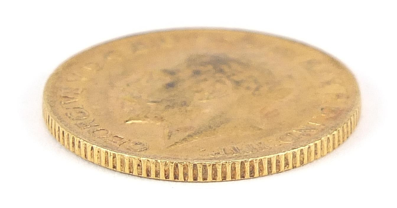 George V 1912 gold sovereign - this lot is sold without buyer's premium - Image 3 of 3