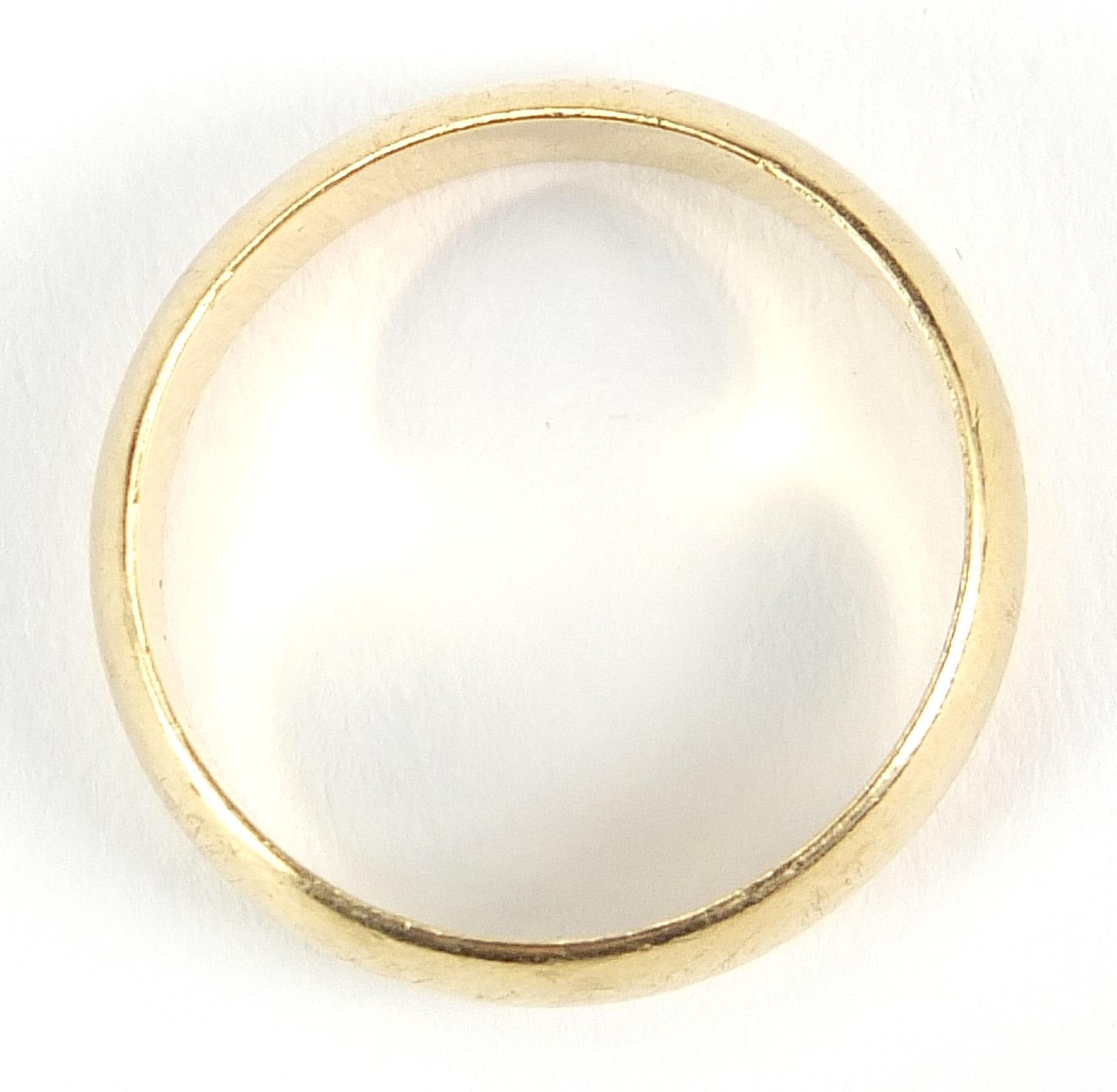 18ct gold wedding band by B Bros, size R, 6.8g - this lot is sold without buyer's premium - Image 4 of 5
