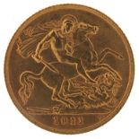 George V 1911 gold half sovereign - this lot is sold without buyer's premium