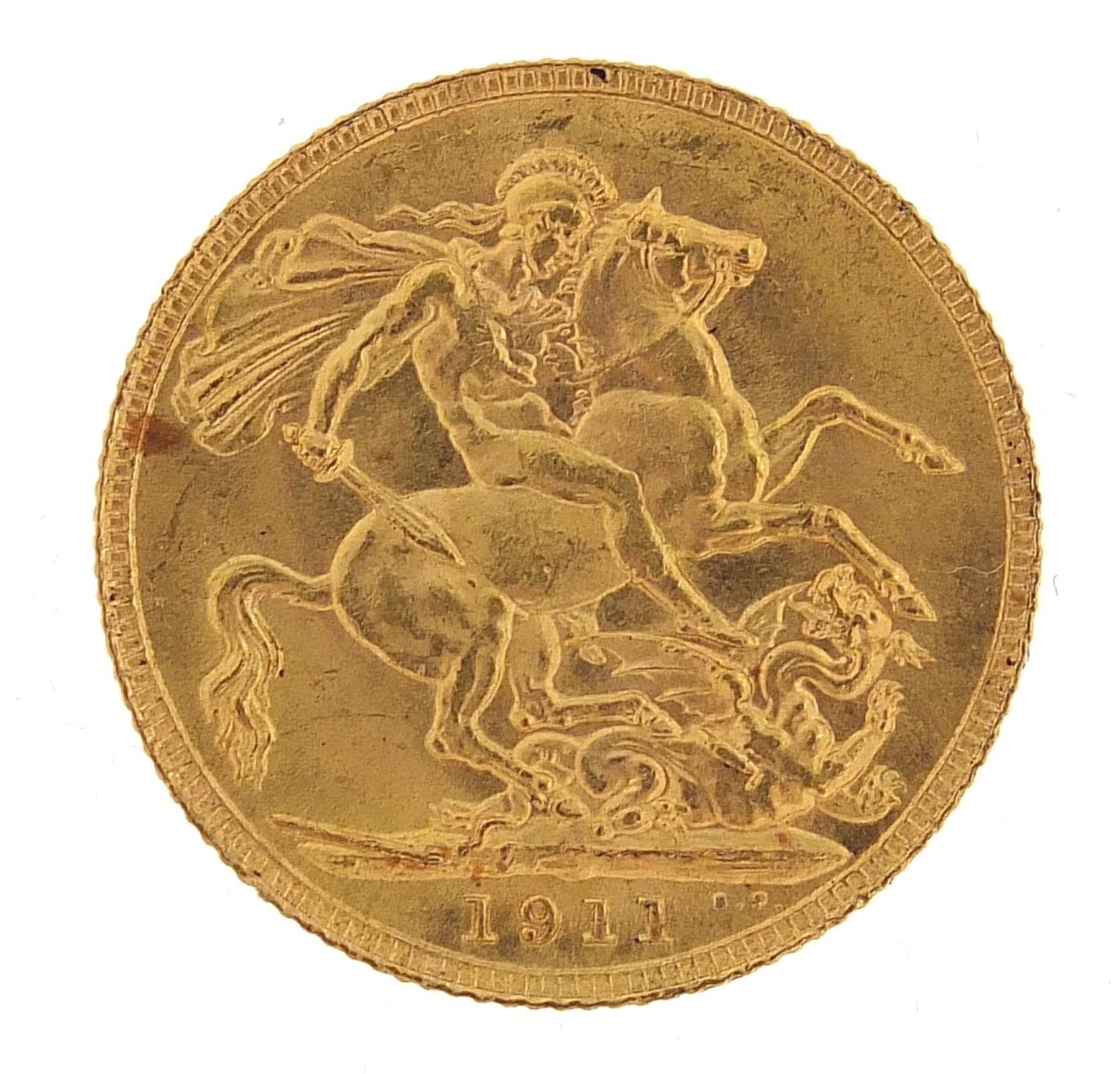 George V 1911 gold sovereign - this lot is sold without buyer's premium