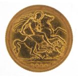 George V 1914 gold half sovereign - this lot is sold without buyer's premium