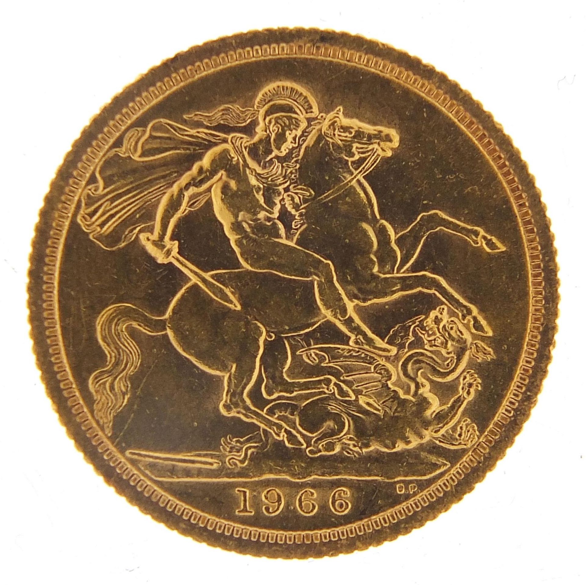 Elizabeth II 1966 gold sovereign - this lot is sold without buyer's premium
