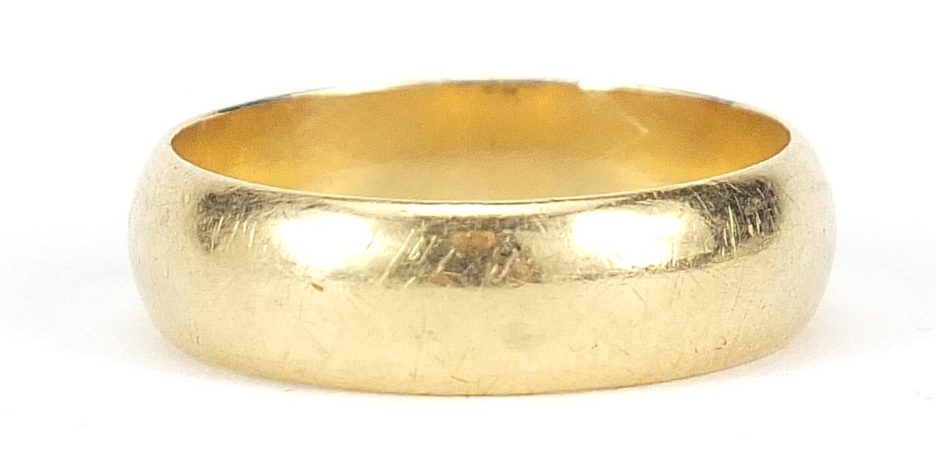 18ct gold wedding band by B Bros, size R, 6.8g - this lot is sold without buyer's premium - Image 3 of 5