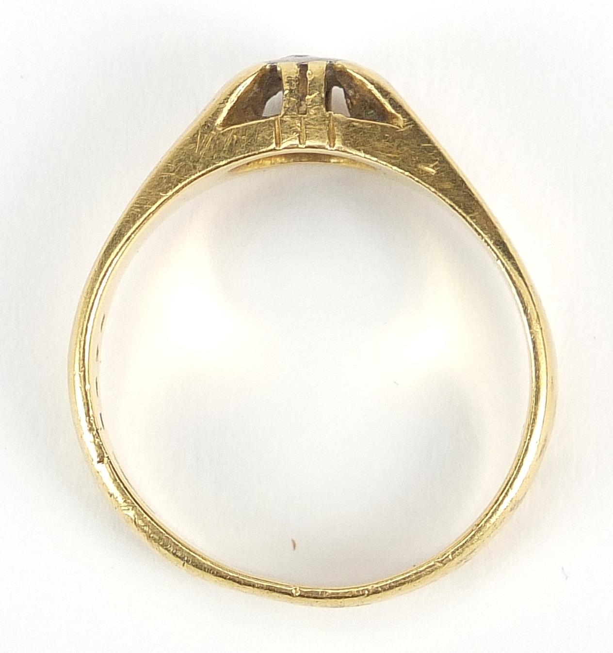 18ct gold diamond solitaire ring, London 1966, size U, 7.8g - this lot is sold without buyer's - Image 4 of 6