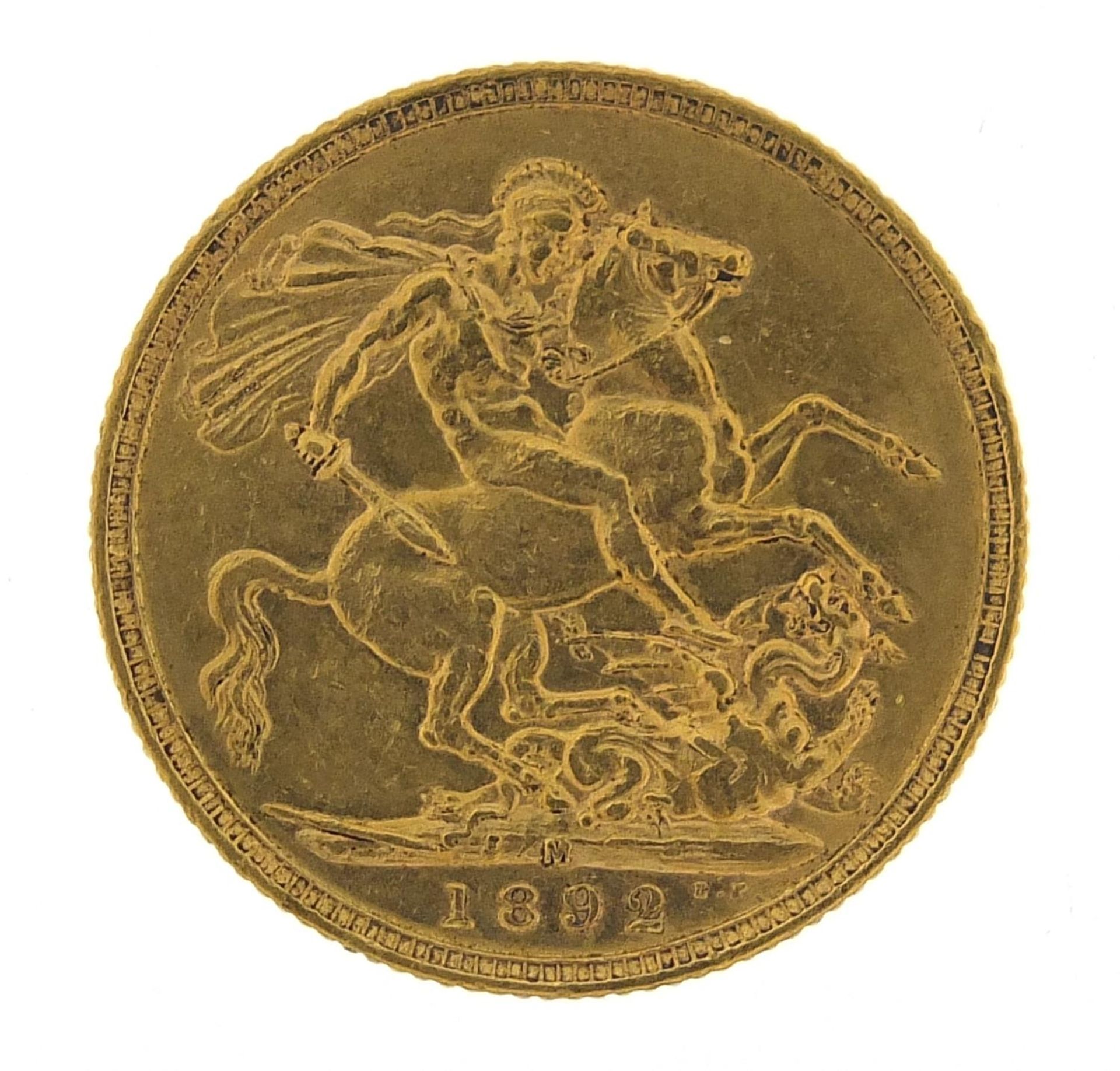 Victoria Jubilee Head 1892 gold sovereign, Melbourne mint - this lot is sold without buyer's