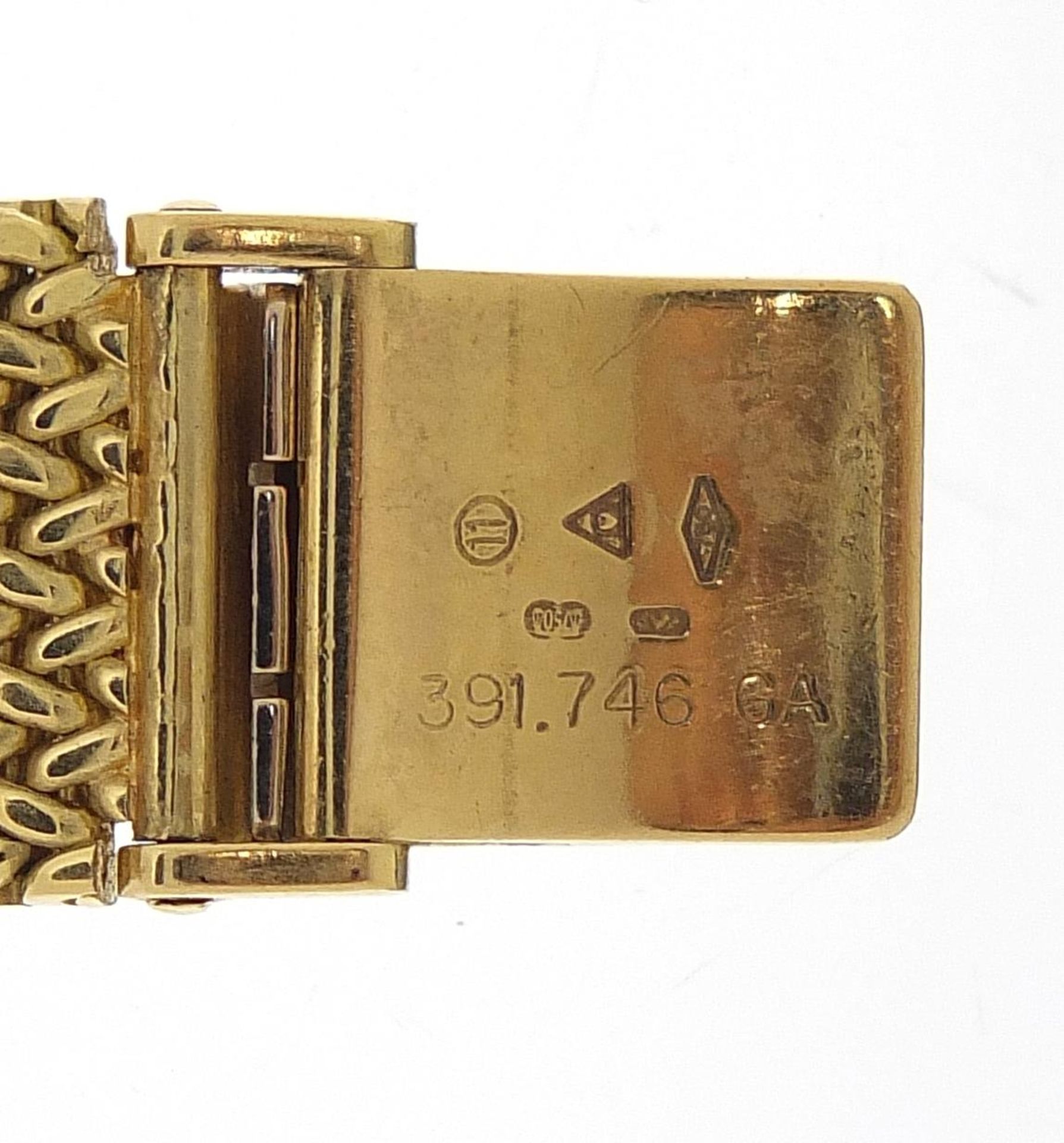 Omega, 18ct gold gentlemen's wristwatch with 18ct gold strap, 31mm in diameter, 71.4g - this lot - Image 6 of 7