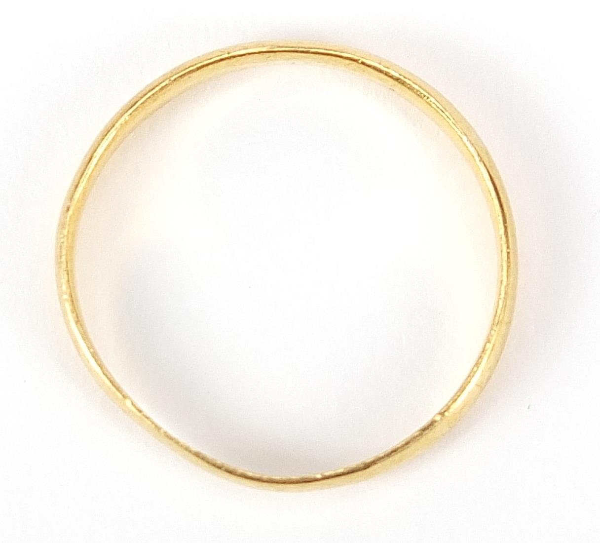 22ct gold wedding band, size N, 1.9g - this lot is sold without buyer's premium - Image 5 of 6