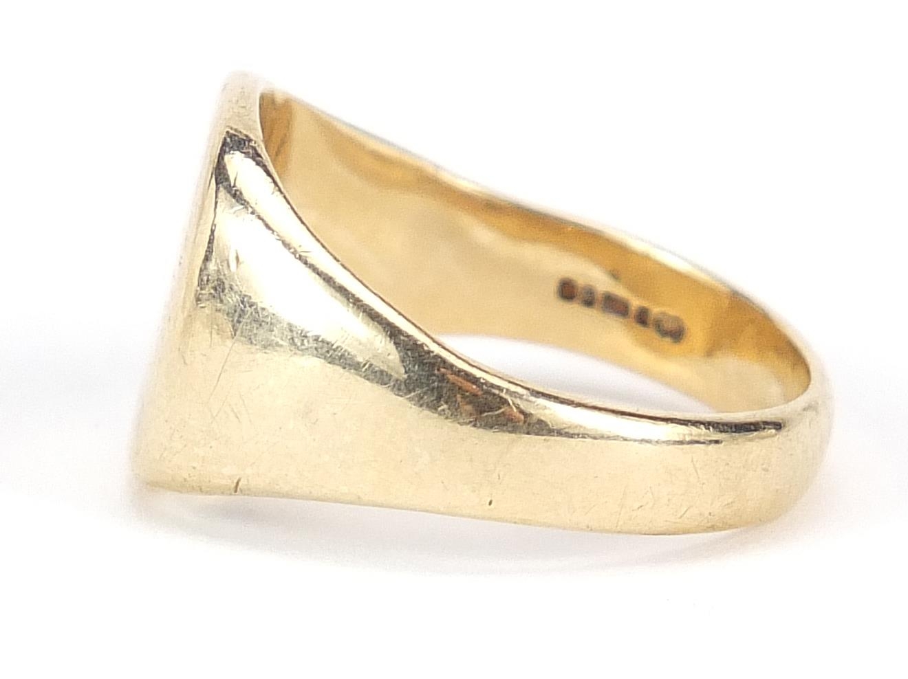 9ct gold signet ring, size R, 6.1g - this lot is sold without buyer's premium - Image 2 of 6