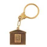 9ct gold Rolls Royce keyring, Birmingham 1979, 7cm high, 17.9g - this lot is sold without buyer's