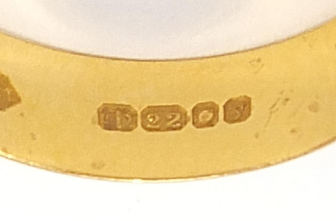 22ct gold wedding band, London 1973, size O, 4.0g - this lot is sold without buyer's premium - Image 4 of 5