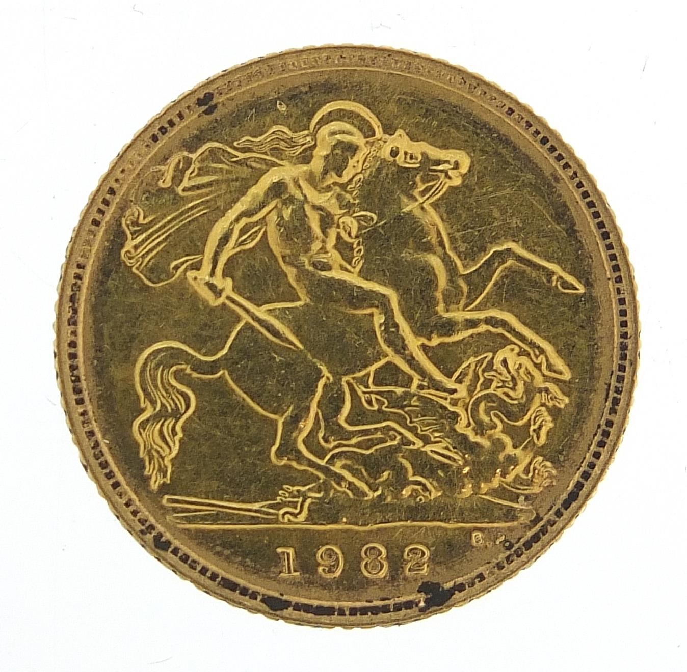 Elizabeth II 1982 gold half sovereign - this lot is sold without buyer's premium