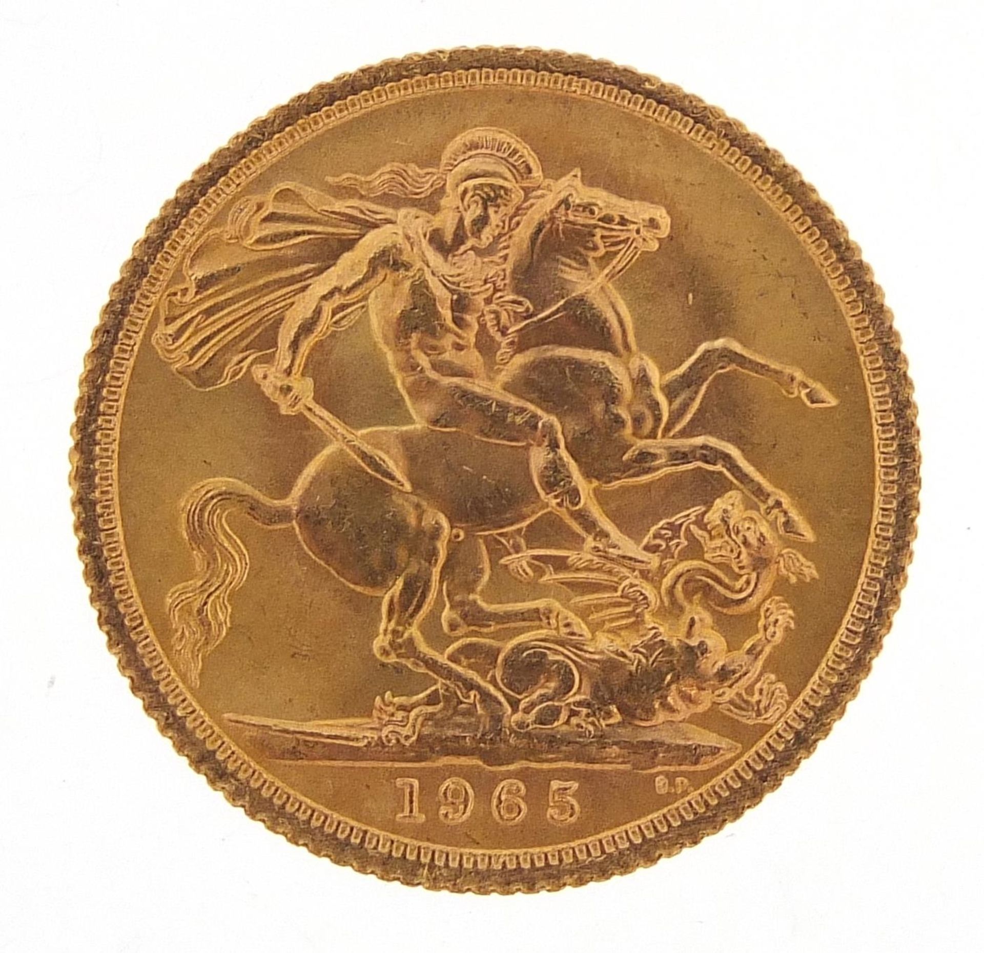 Elizabeth II 1965 gold sovereign - this lot is sold without buyer's premium