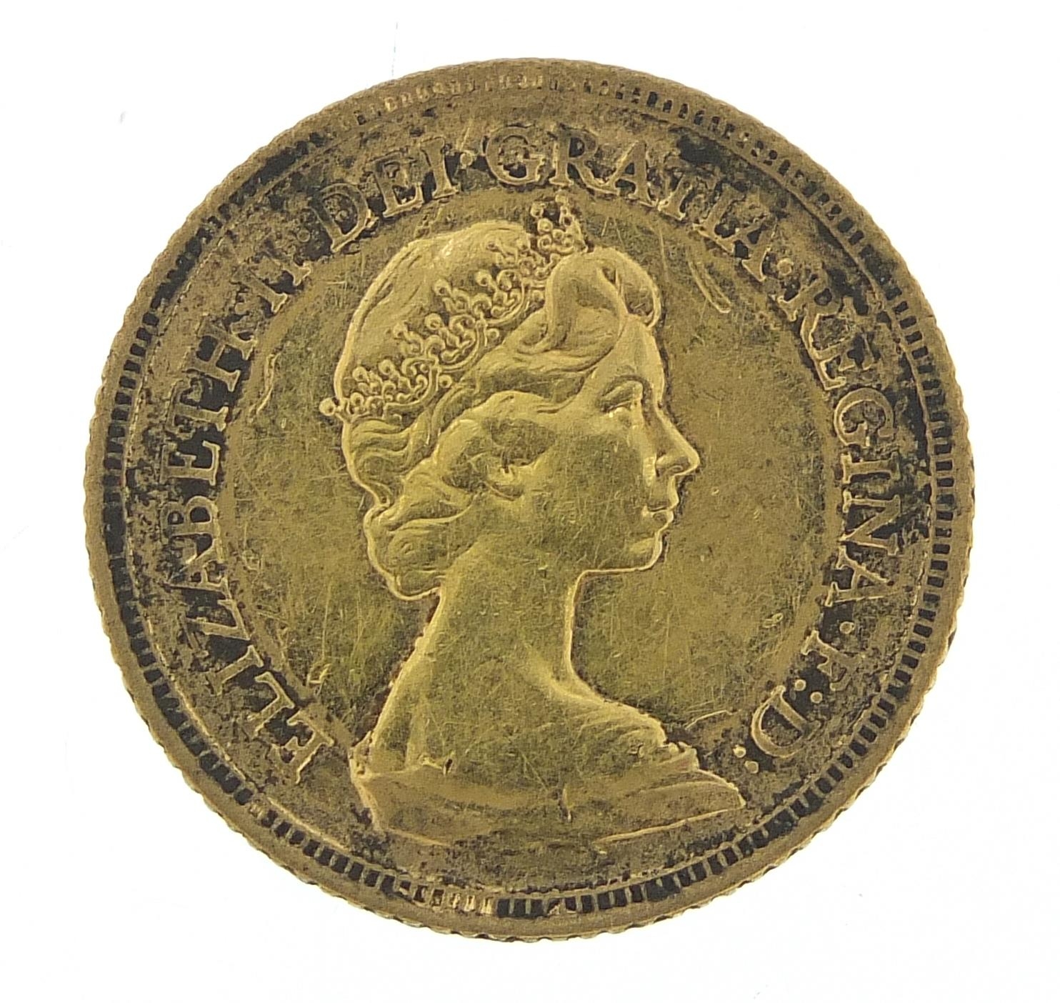 Elizabeth II 1982 gold half sovereign - this lot is sold without buyer's premium - Image 2 of 3