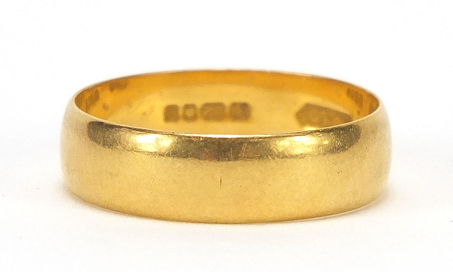 22ct gold wedding band, London 1973, size O, 4.0g - this lot is sold without buyer's premium - Image 2 of 5