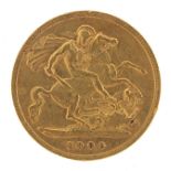 Queen Victoria 1900 gold half sovereign - this lot is sold without buyer's premium