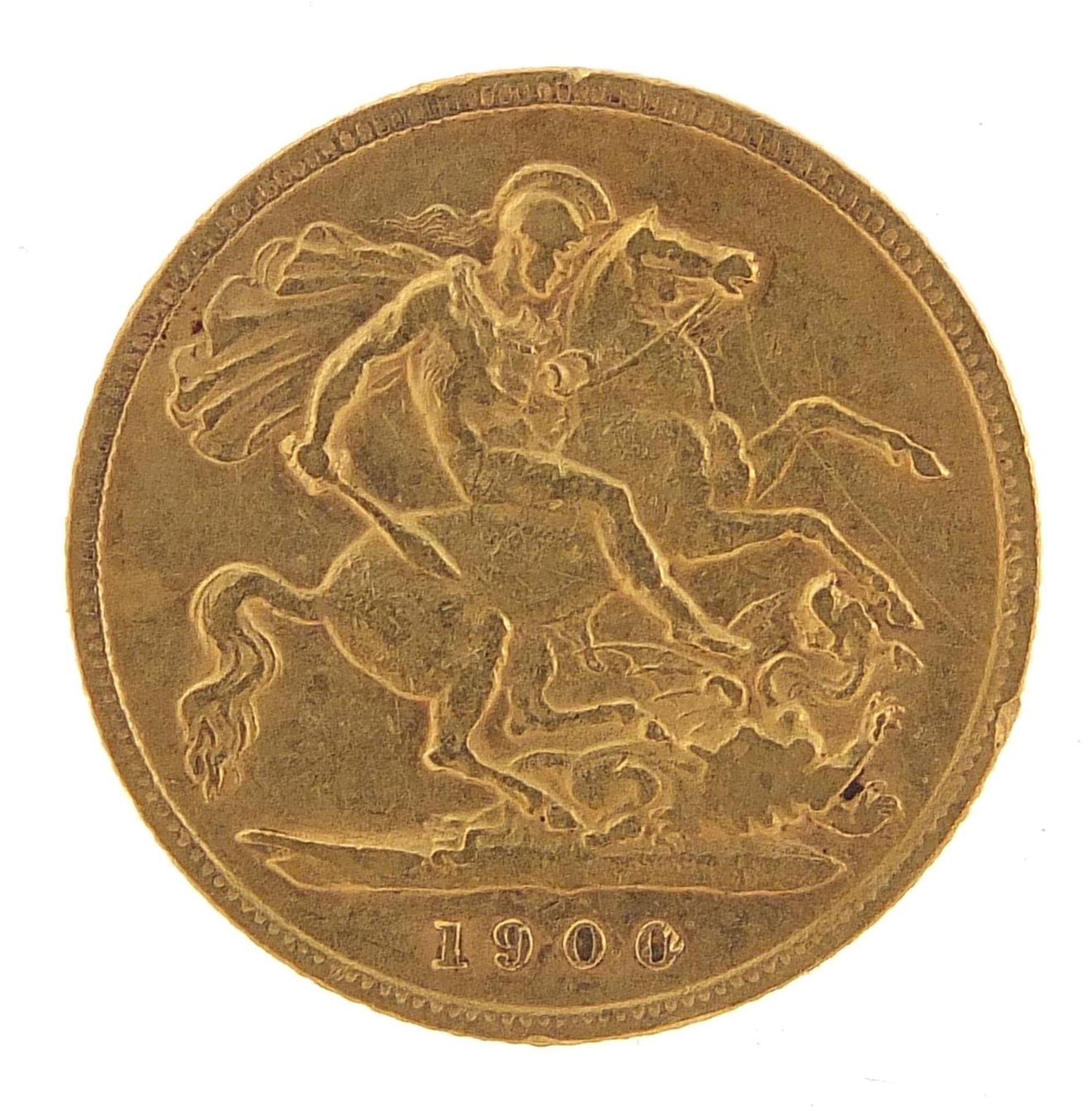 Queen Victoria 1900 gold half sovereign - this lot is sold without buyer's premium