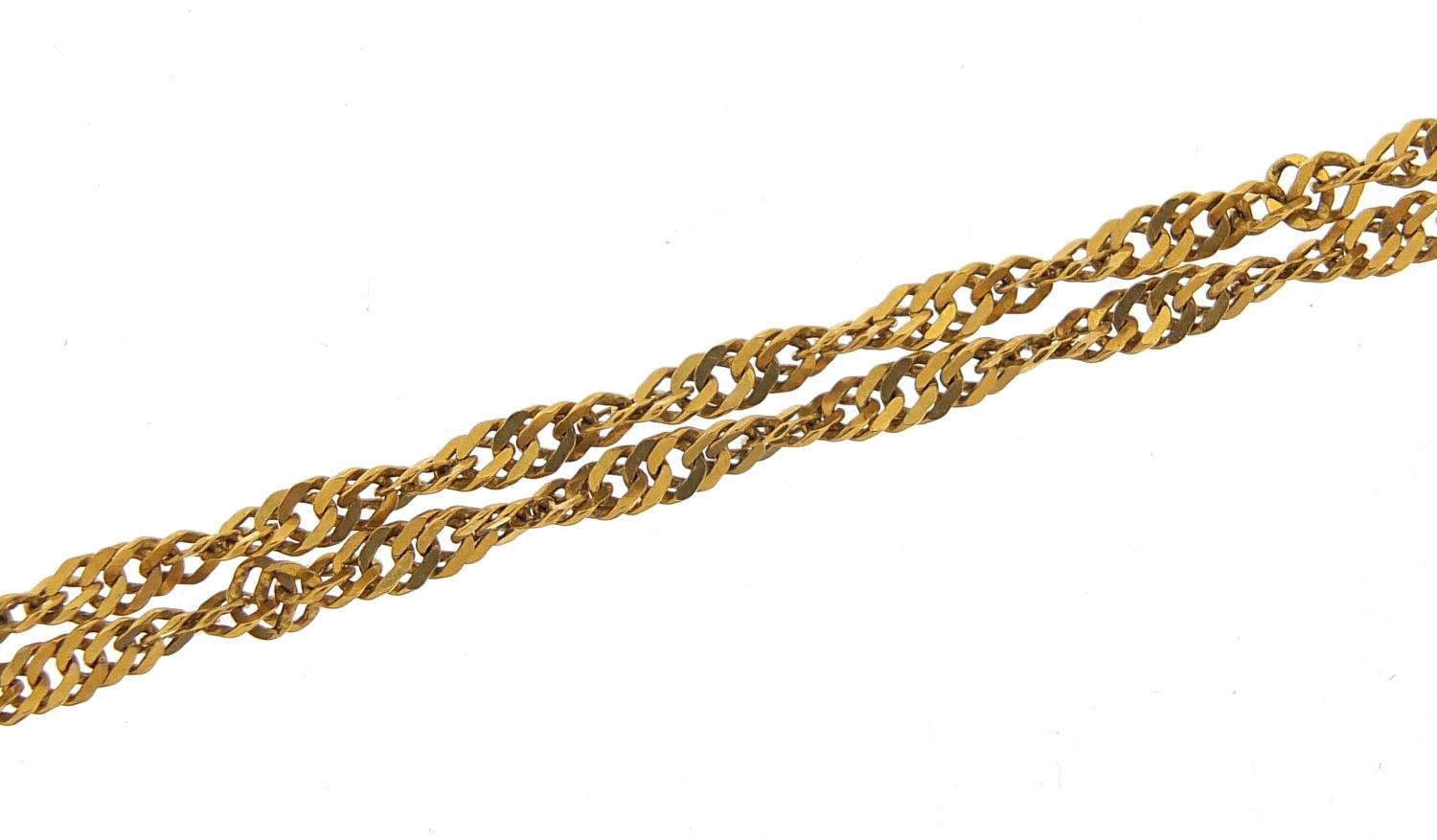 22ct gold multi link necklace, 64cm in length, 13.2g - this lot is sold without buyer's premium