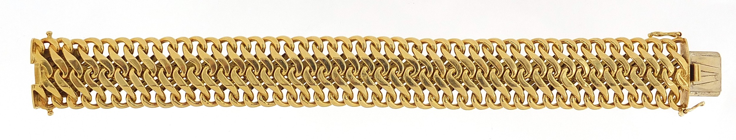 Heavy 18ct gold multi link bracelet, 18cm in length, 53.7g - this lot is sold without buyer's - Image 2 of 4