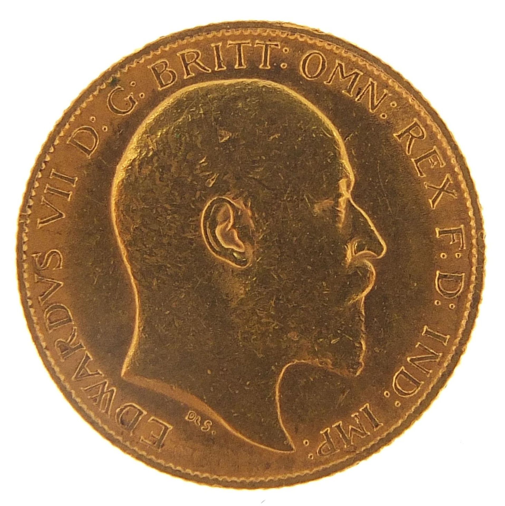 Edward VII 1909 gold half sovereign - this lot is sold without buyer's premium - Image 2 of 3