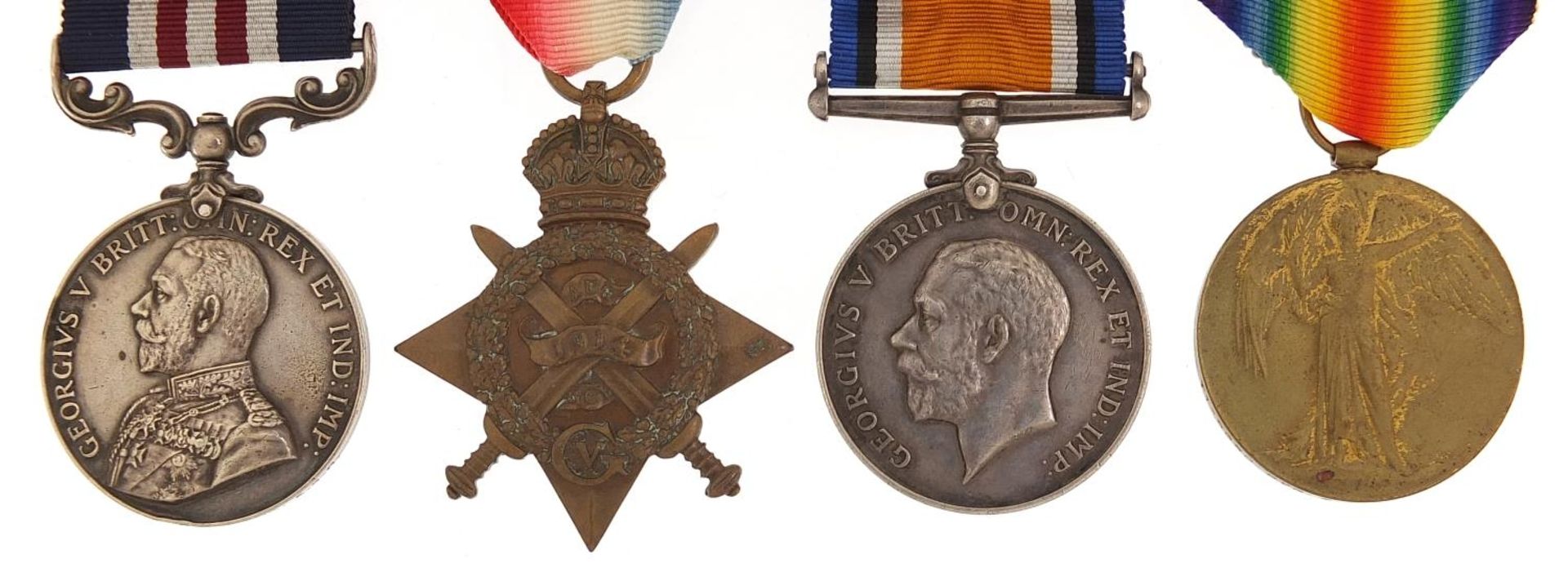 British military World War I four medal group with related ephemera including a Mons Star and George