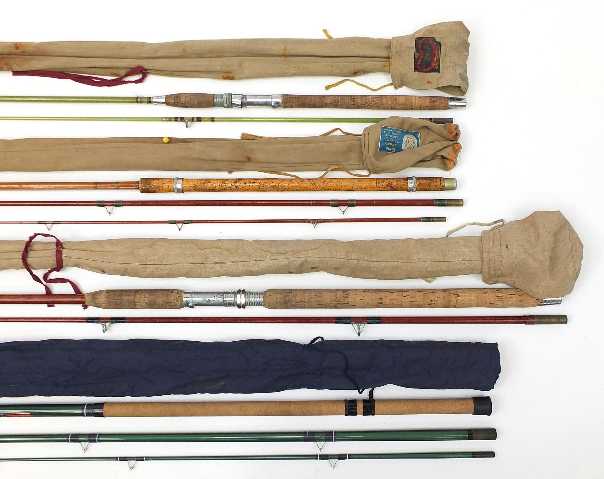 Collection of vintage and later fishing rods including some cane and Shakespeare - Image 10 of 14