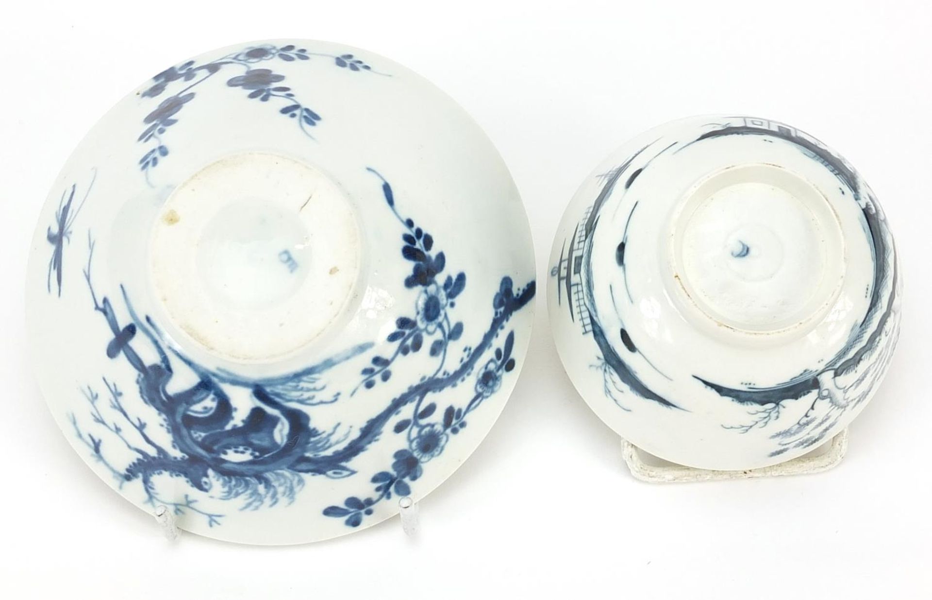 Two Worcester blue and white porcelain bowls, the largest 11cm in diameter - Image 3 of 3