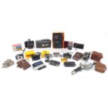 Vintage cameras including Bell & Howell Sportster, Agfa, Kodak no 2 folding Brownie and Kodak Junior